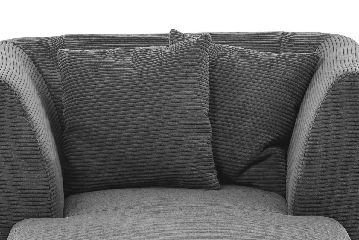 XXL-Sessel inkl. Zierkissen Colori Grau - Schwarz/Grau, MODERN, Textil (108/84/155cm) - MID.YOU