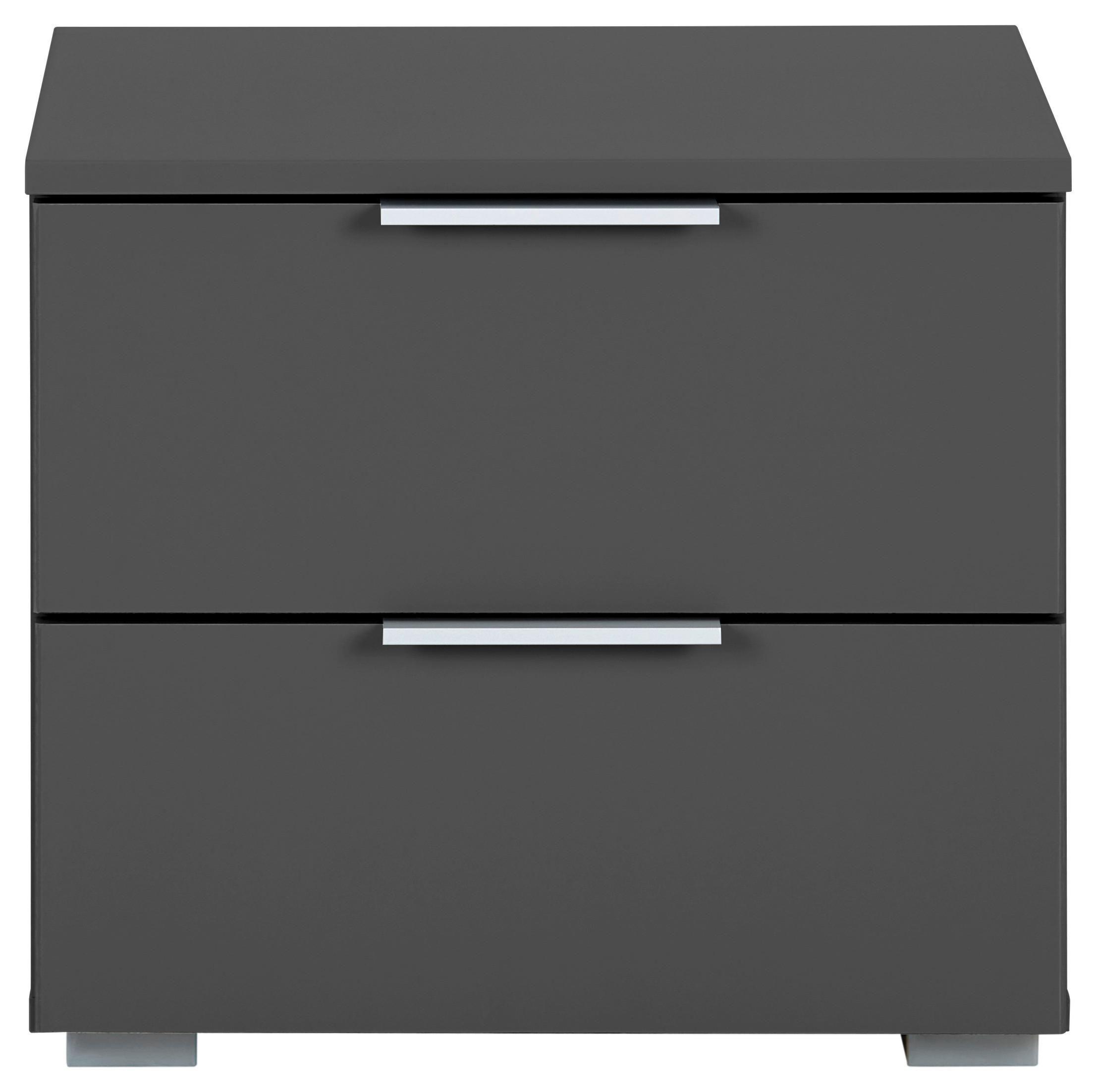 Nachtkästchen Alabama, Grau B: 40 Cm - Alufarben/Grau, MODERN, Holzwerkstoff (40/42/42cm) - Rauch Möbel