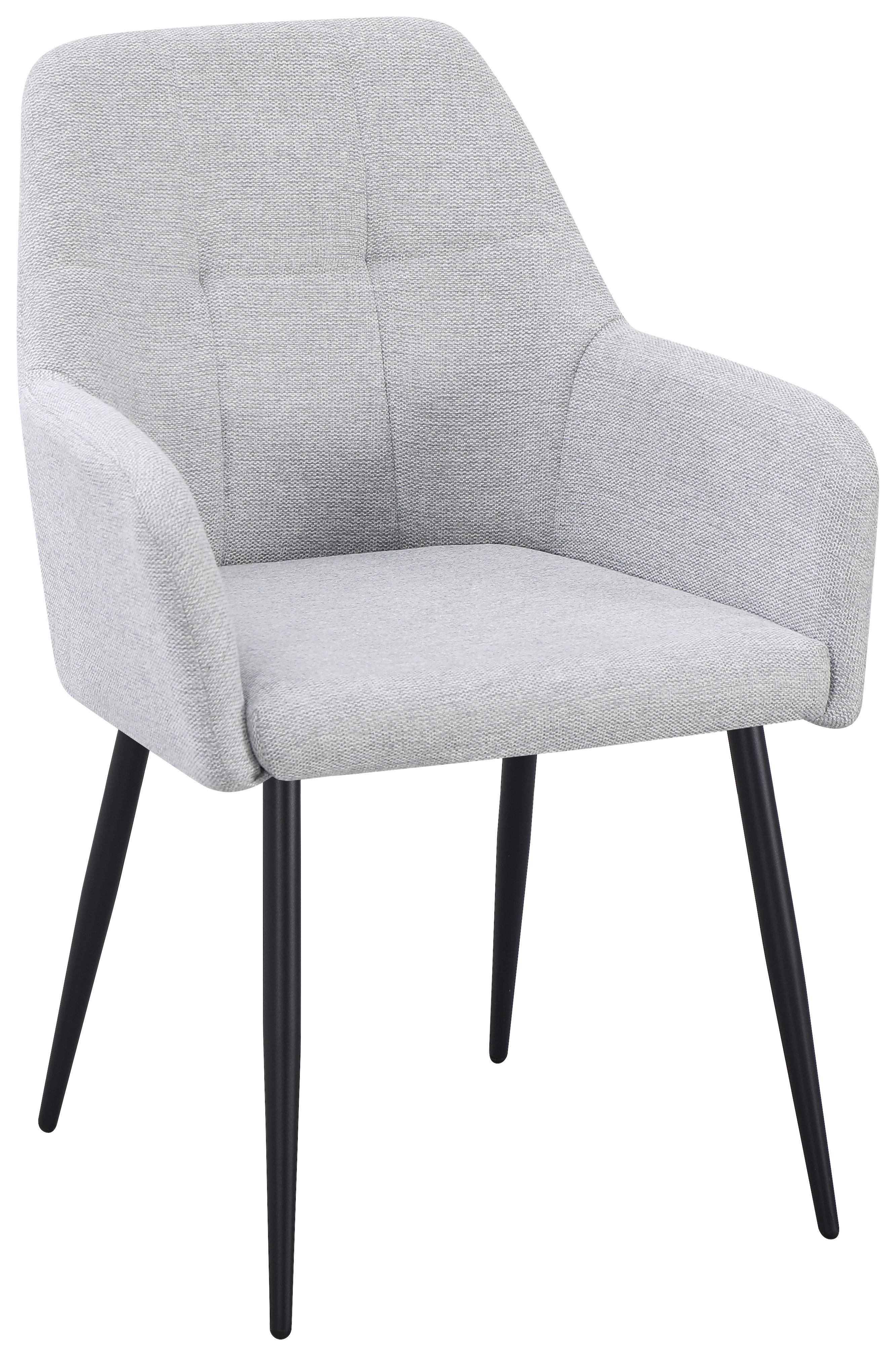 Karosszék Joe Ii - világosszürke/fekete, Konventionell, textil/fém (58/86/61cm)