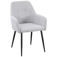 Karosszék Joe Ii - világosszürke/fekete, Konventionell, textil/fém (58/86/61cm)