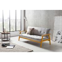 Schlafsofa Naturfarben/hellgrau B: 190 Cm - Hellgrau/Naturfarben, MODERN, Holz/Textil (190/81/85cm) - Livetastic