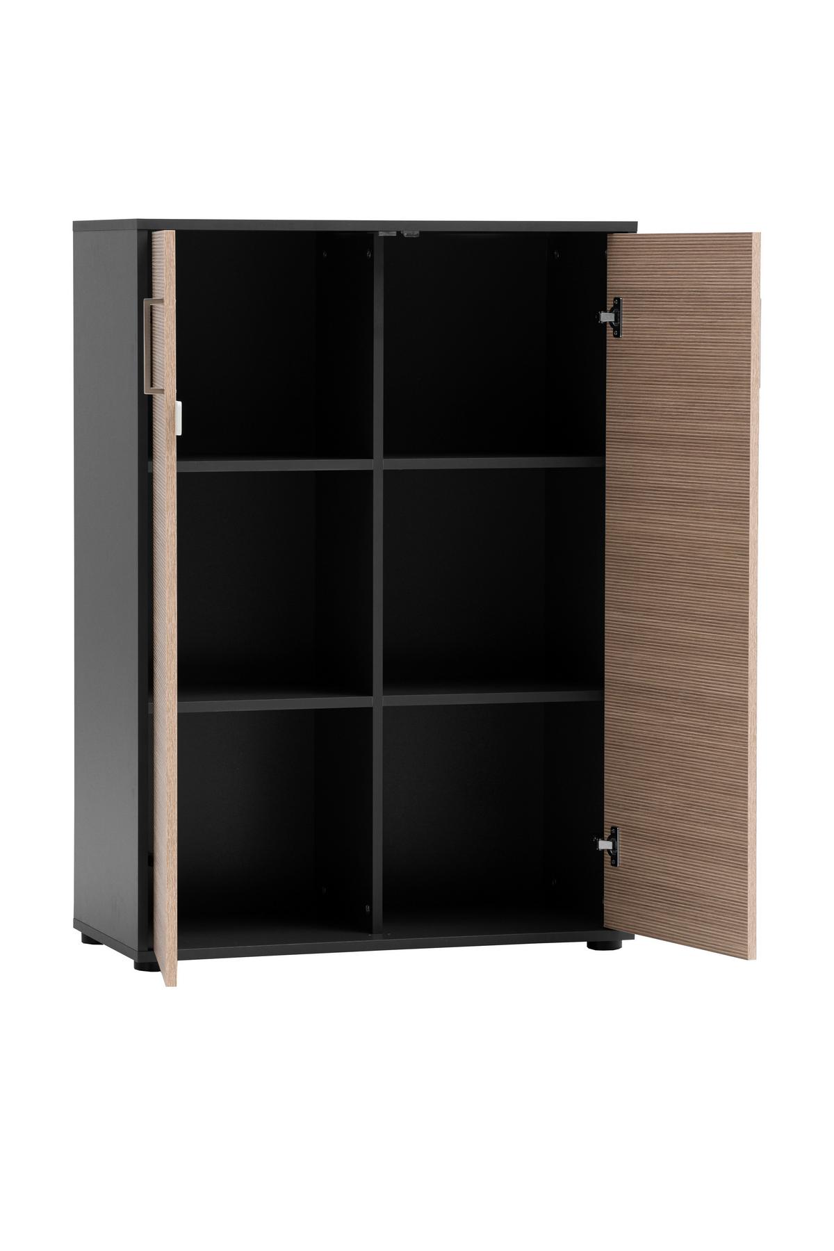 AKTENSCHRANK Metz Anthrazit/Beige B: 80,1cm - Beige/Anthrazit, MODERN, Holzwerkstoff (80,1/113,4/38,2cm) - MID.YOU