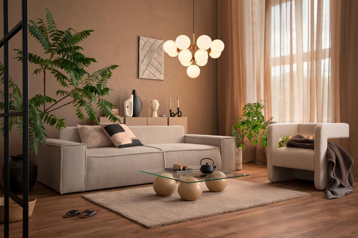 Függőlámpa 56143-13g - aranyszínű, Design, Üveg/fém (56/120cm) - Globo