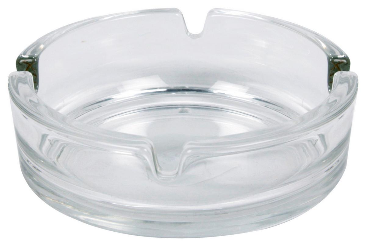 Aschenbecher Roman aus Glas, Klar D: ca. 10,5 cm - Klar, KONVENTIONELL, Glas (10.5cm)