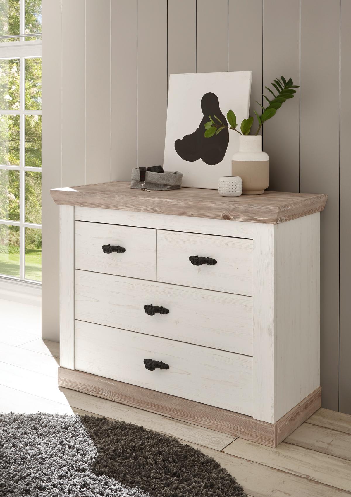 Kommode Florenz Hellbraun/Pinienfarben B:107cm - Hellbraun/Pinienfarben, Design, Holzwerkstoff (107/87/45cm) - MID.YOU