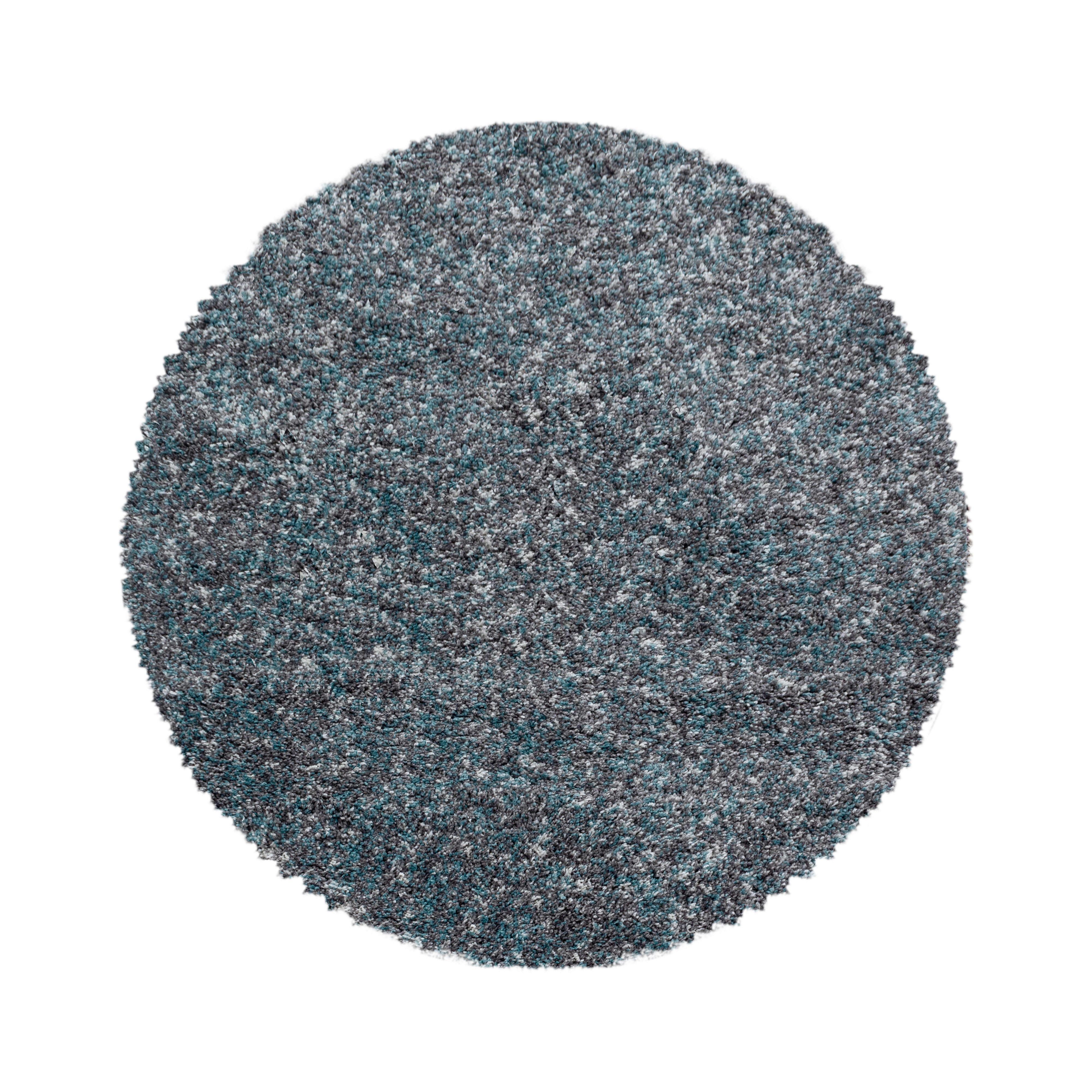 Hochflorteppich Enjoy - Blau, KONVENTIONELL, Textil (80/80cm) - Novel