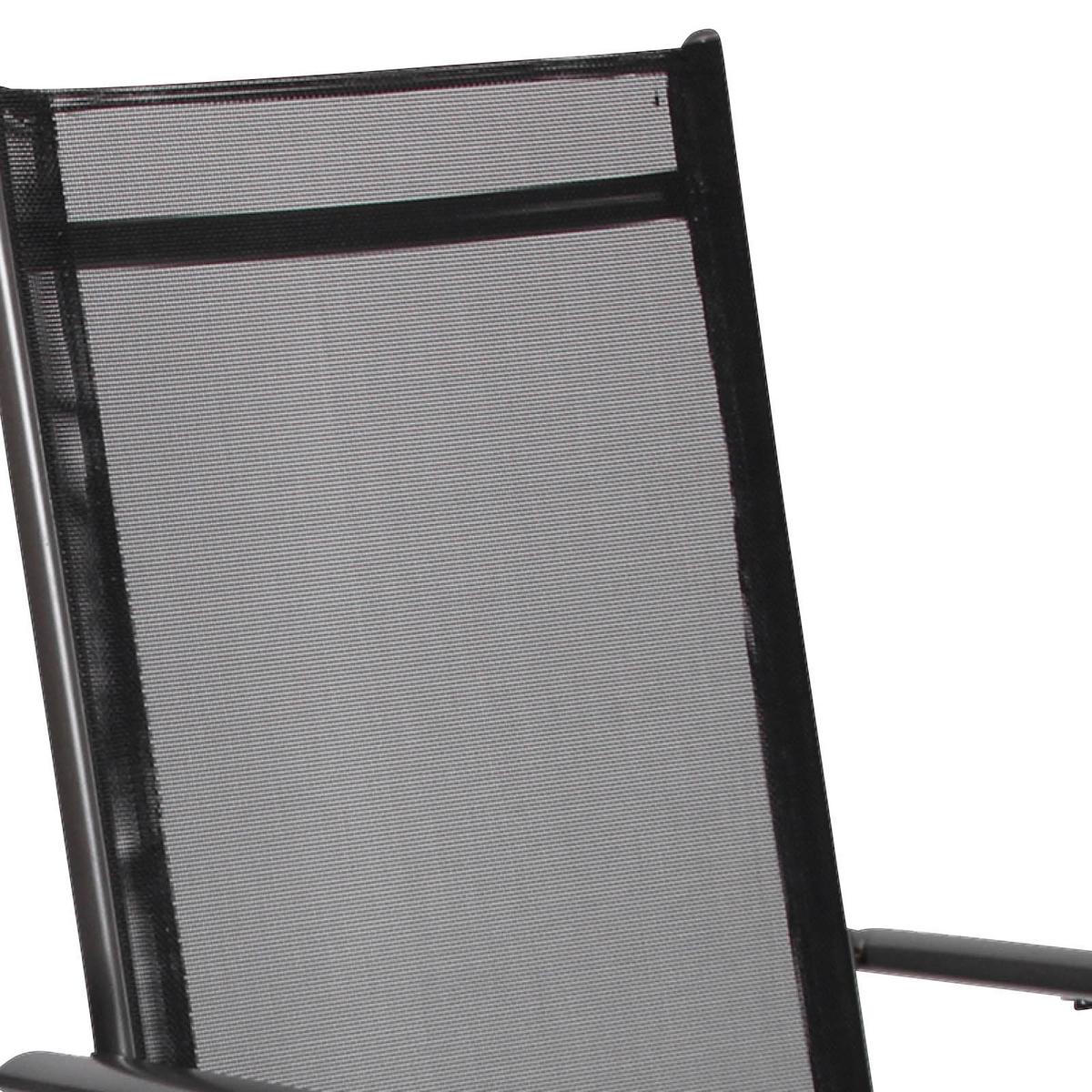 Gartenstuhl-Set Klappbar Aluminium, Textil - Anthrazit, Basics, Textil/Metall (56/105/65cm) - MID.YOU