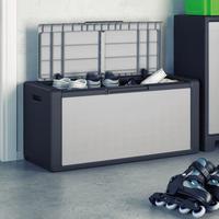 Kissenbox wasserdicht Titan 118x55x49 cm 300 L Grau - Schwarz/Grau, Basics, Kunststoff (118/55/49cm) - Keter