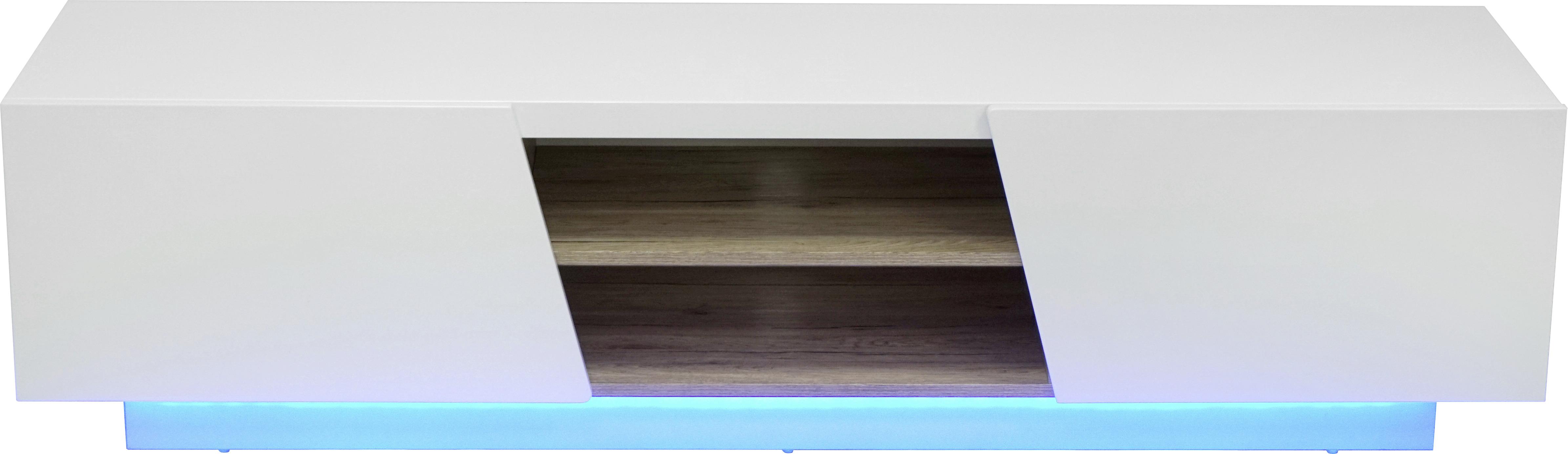 Tv Stolík Pisa - hnedá/biela, Moderný, kompozitné drevo (160/40/41cm)