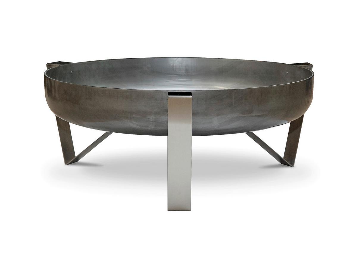 Feuerschale Voma XXL Edelstahl - Edelstahlfarben/Rostfarben, Basics, Metall (67,5/66,5/25cm)