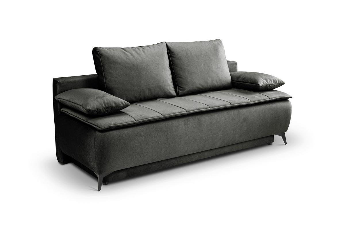 Schlafsofa Sendi Greige B: 210cm - Greige/Schwarz, Basics, Holz/Textil (210/103/90cm) - MID.YOU