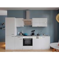 Küchenblock Malia Küchenblock 280 cm - Graphitfarben/Weiß, Basics, Holzwerkstoff (280cm) - Respekta