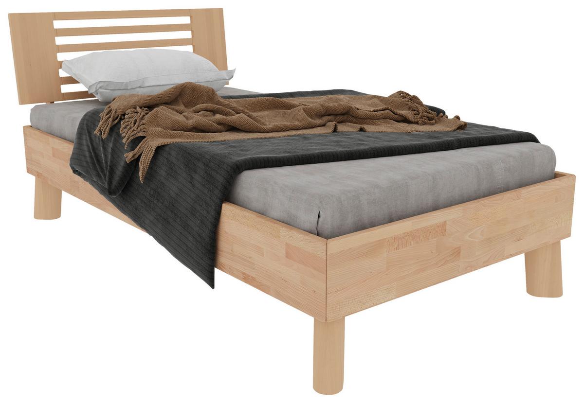 Bett Como Naturfarben /Kernbuche 100x200cm - Naturfarben/Kernbuche, MODERN, Holz (100/200cm) - MID.YOU