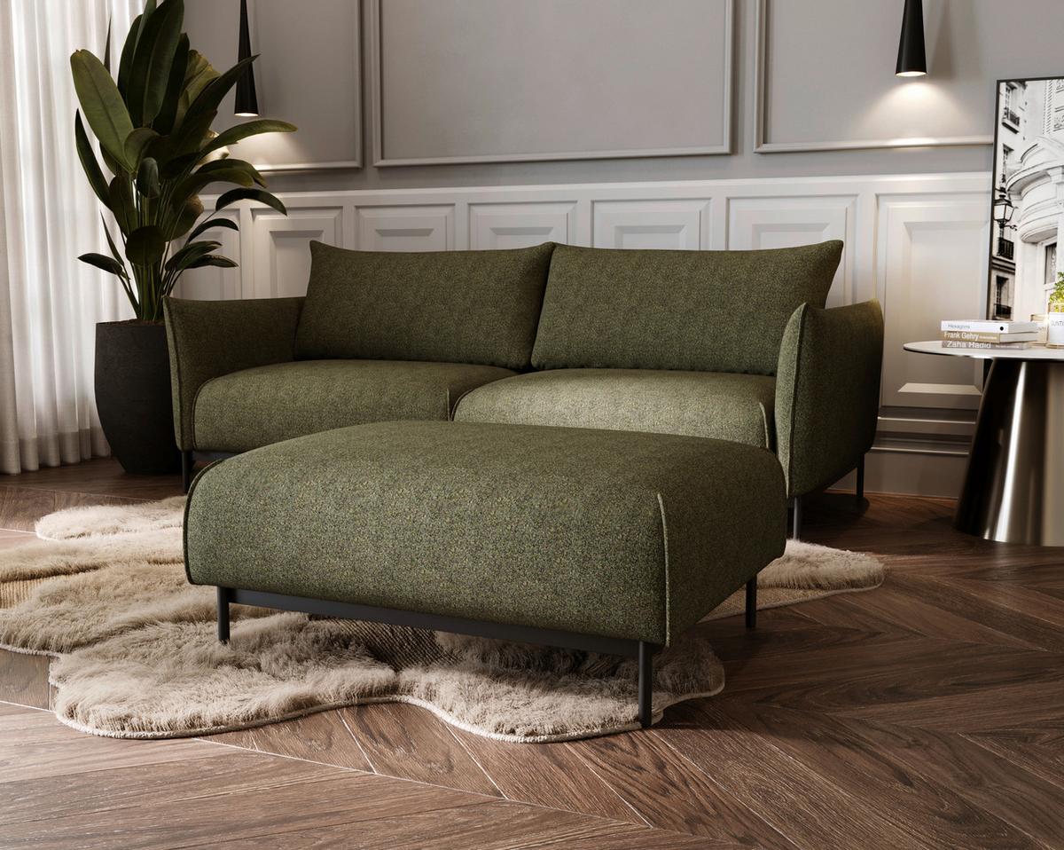 Bueno Grün B: 100 Cm - Schwarz/Grün, Design, Textil (100/42/97cm) - Livetastic