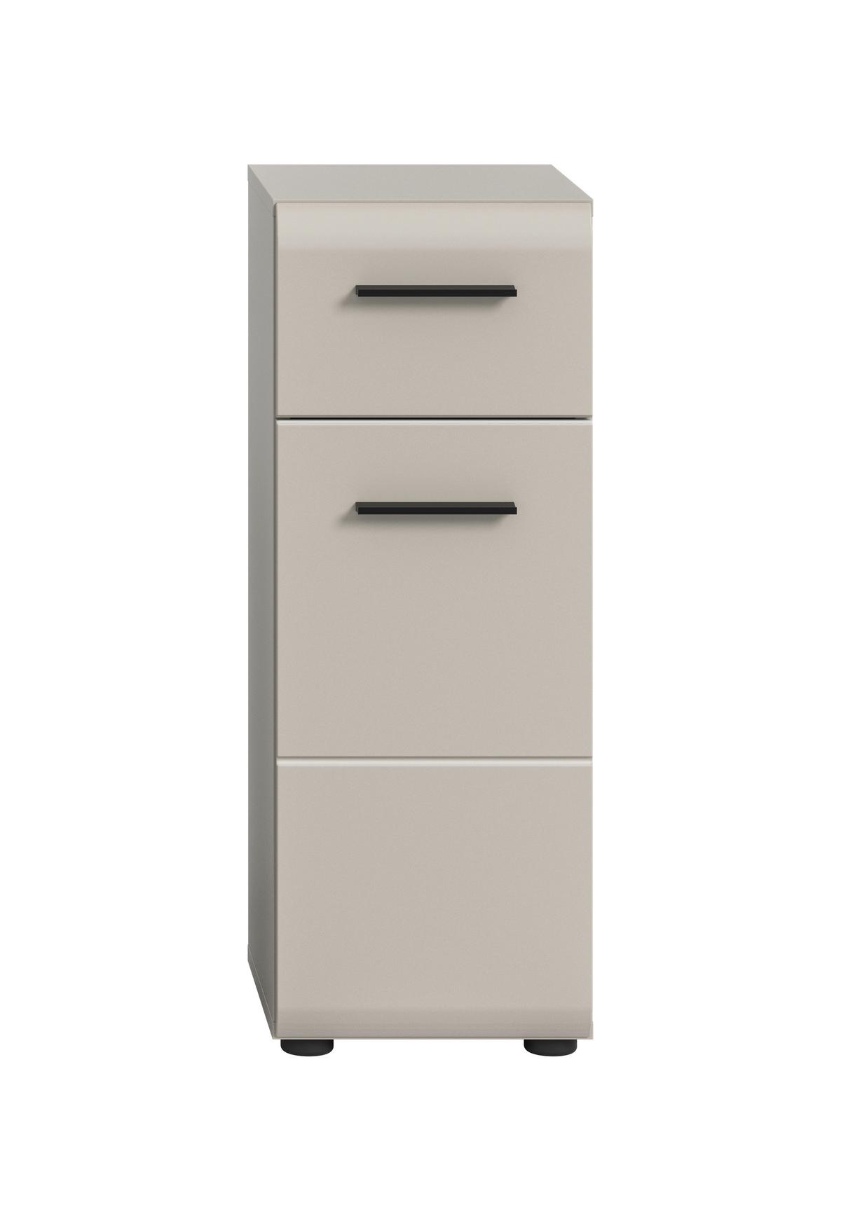 MIDISCHRANK Ice Kaschmir B: 30cm - Kaschmir/Schwarz, Trend, Holzwerkstoff (30/80/30cm) - MID.YOU