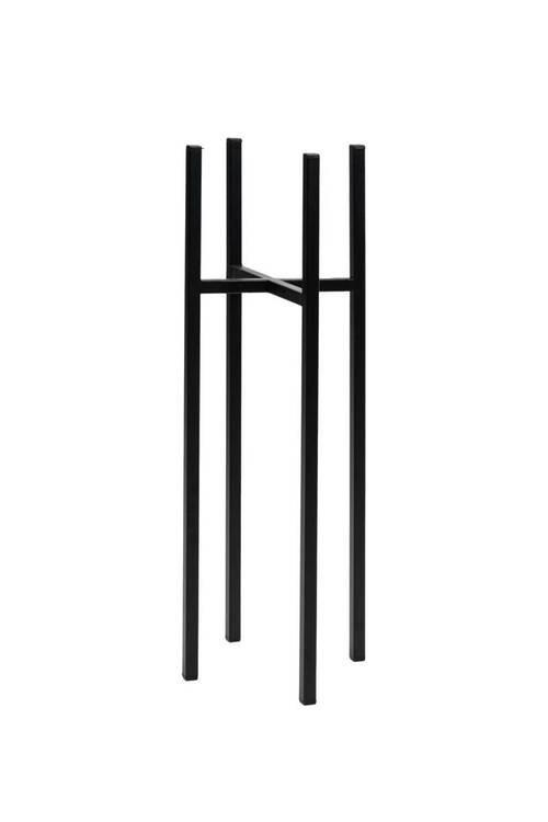 Blumenständer Aluminium Schwarz BxHxT: 26x60x26 Ccm - Schwarz, Basics, Metall (26/60/26cm)