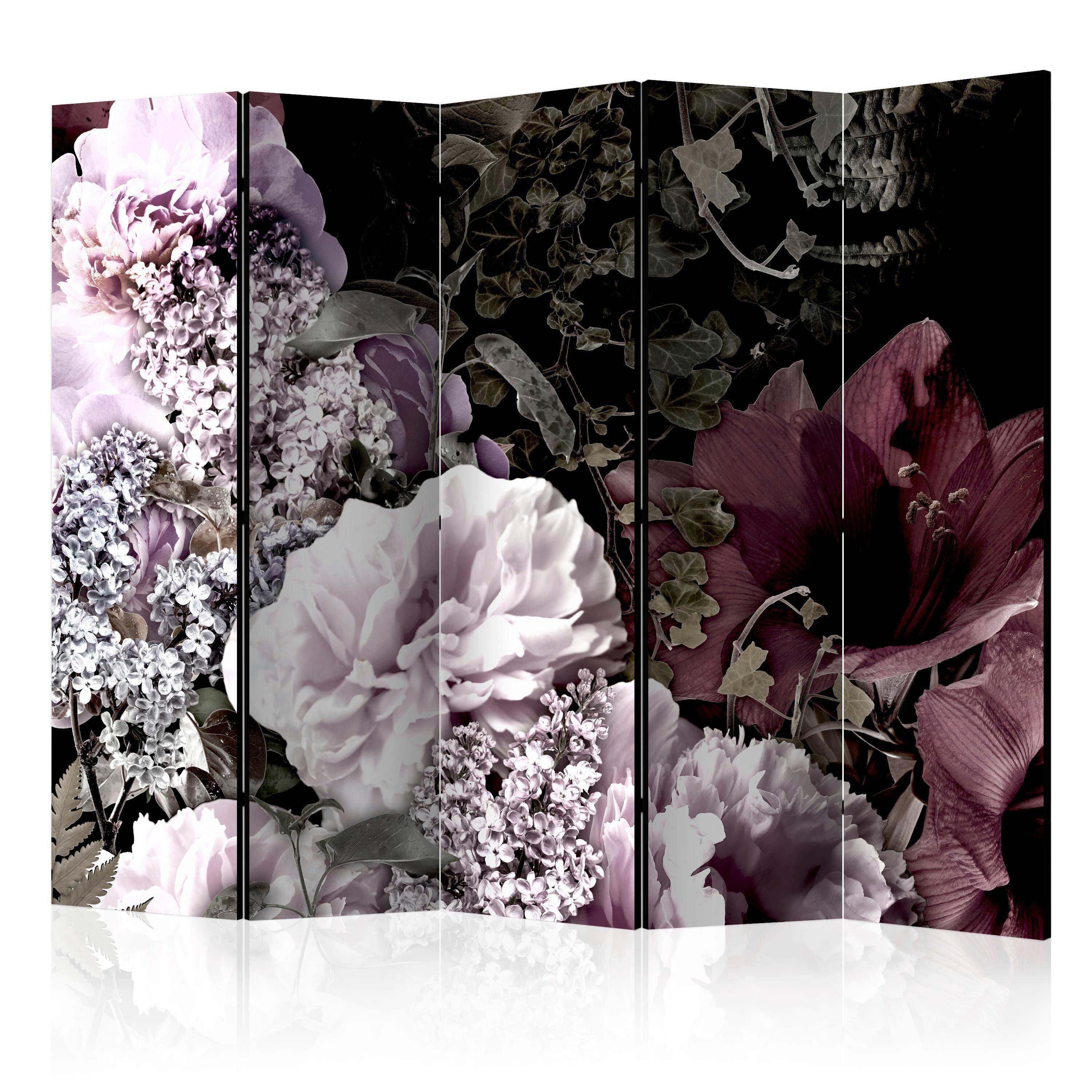 PARAVENT Beere Flieder Magenta B: 225cm - Beere/Flieder, Basics, Holz/Textil (225/172/3cm) - artgeist