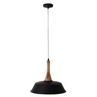 Hängeleuchte Culum H: 120 cm 1-Flammig, Schwarz/Kupfer - Schwarz/Kupferfarben, KONVENTIONELL, Holz/Metall (36/120cm) - Näve