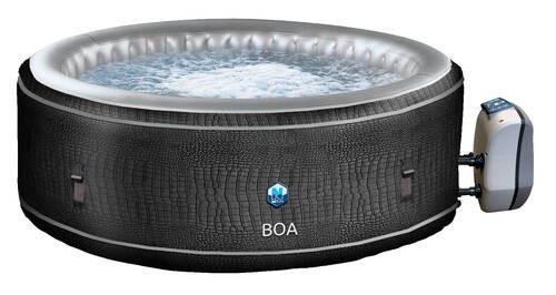 Whirlpool Aufblasbar Netspa Boa Ø 195 X H 70 cm - Schwarz/Grau, Basics, Kunststoff/Metall (195/70cm)