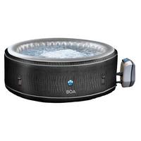 Whirlpool Aufblasbar Netspa Boa Ø 195 X H 70 cm - Schwarz/Grau, Basics, Kunststoff/Metall (195/70cm)