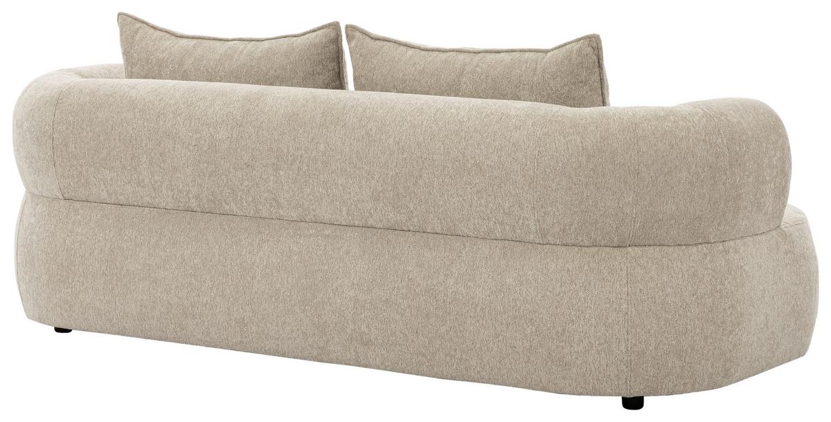 3-Sitzer-Sofa Ferro Beige B: 200 cm - Beige/Schwarz, Design, Textil (200/76/96cm) - Livetastic