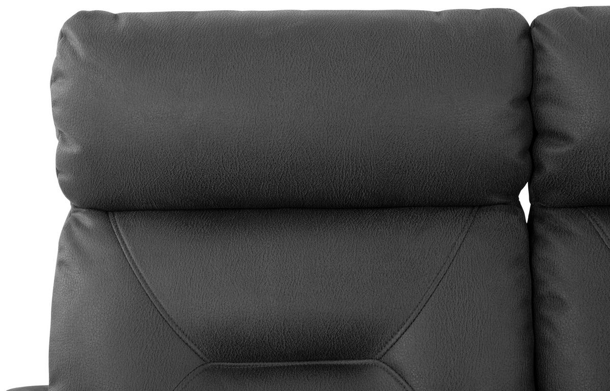 Dvoumístná pohovka AURELI, černá, s relaxační funkcí - černá, Basics, kov/dřevo (82/102,5/92,5cm) - Livetastic