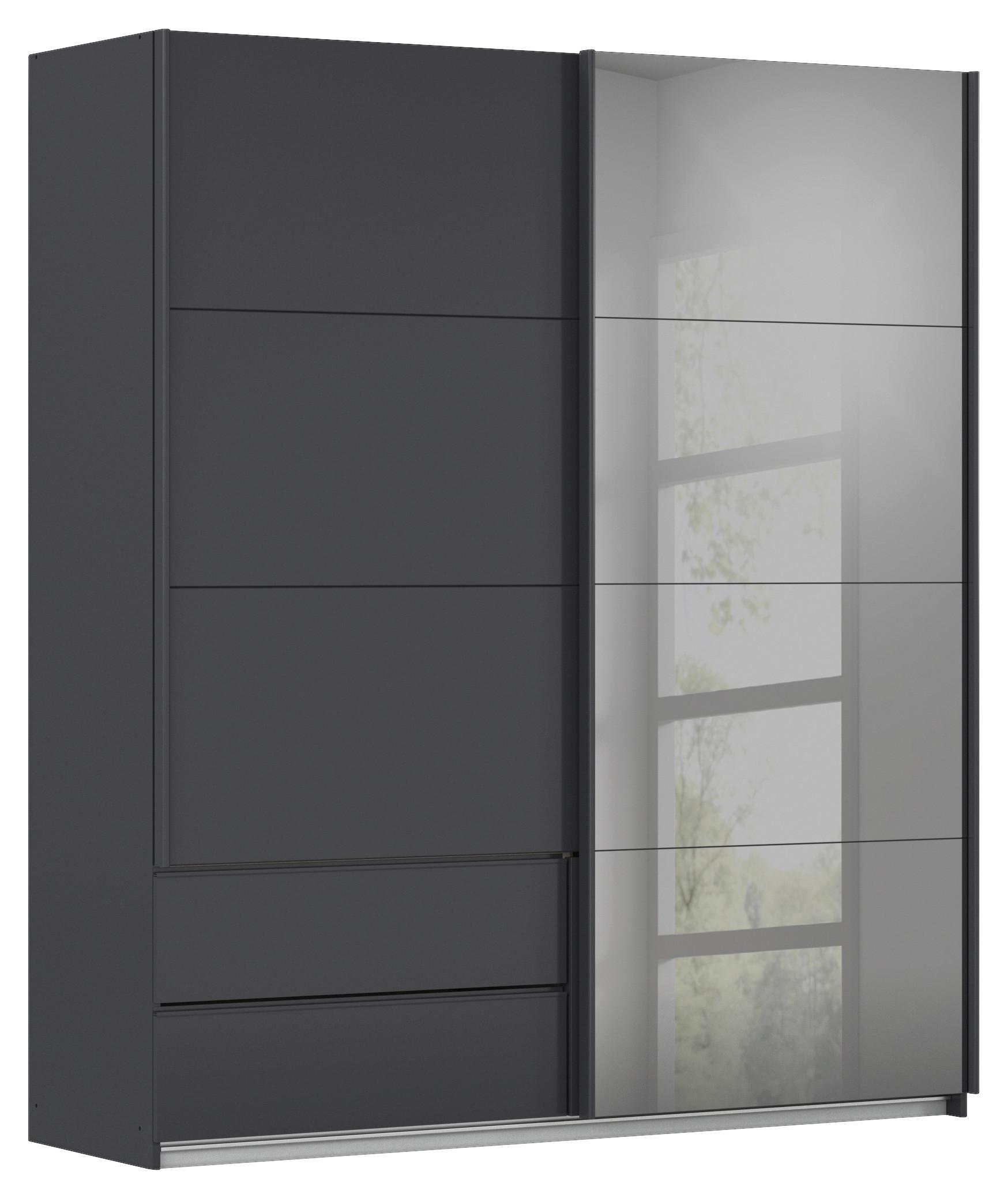 Schwebetürenschrank Karpo - Grau, KONVENTIONELL, Holzwerkstoff (181/210/62cm)