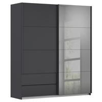 Schwebetürenschrank Karpo - Grau, KONVENTIONELL, Holzwerkstoff (181/210/62cm)
