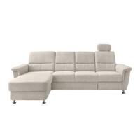 Ecksofa mit Relaxfunktion Parole Beige Chenille - Chromfarben/Beige, KONVENTIONELL, Textil (165/292cm) - Livetastic