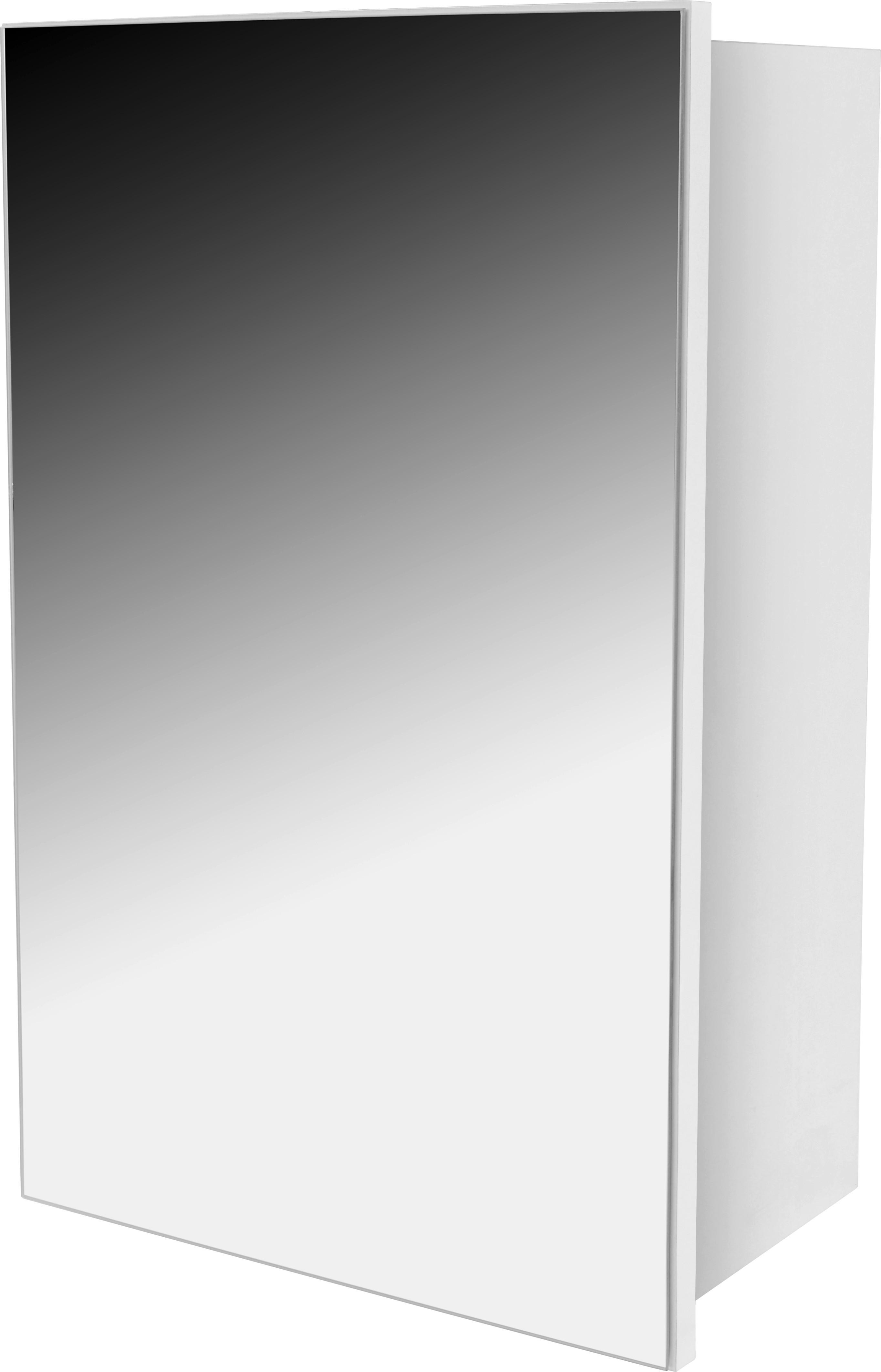 Wandregal Tom 1 Tür B/H/T: 40x60x20 cm Weiß - Weiß, MODERN, Glas/Holzwerkstoff (40/60/20cm)