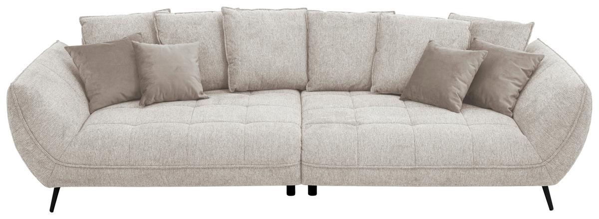 Bigsofa Triton Beige B: 311 Cm - Beige/Schwarz, Design, Textil (311/95/130cm) - Livetastic