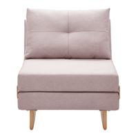 Rozkladacia pohovka Malic - ružová - ružová/farba duba, Modern, kov/textil (80/84/90cm) - Bessagi Home