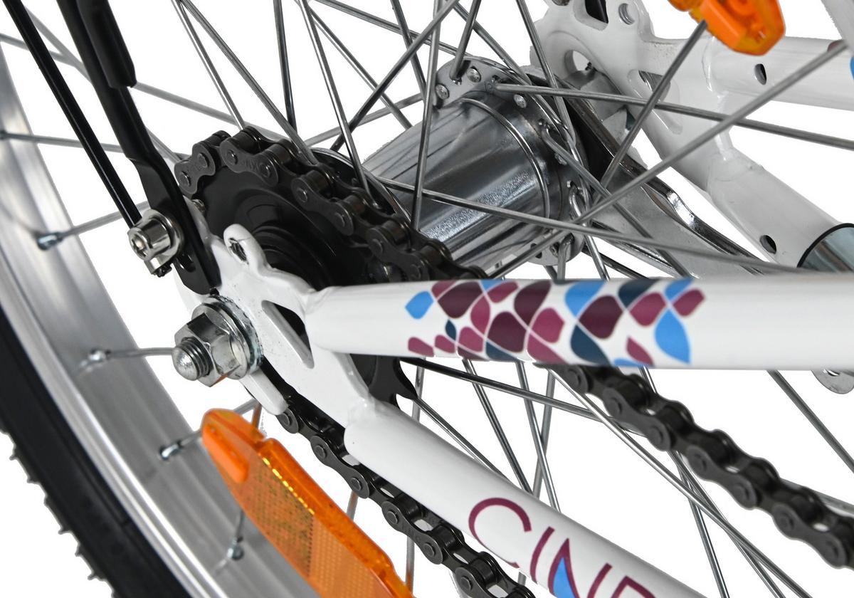 Dacapo Kinderfahrrad Cindy Weiß/pink - Weiß, Basics, Metall (25/140/60cm)