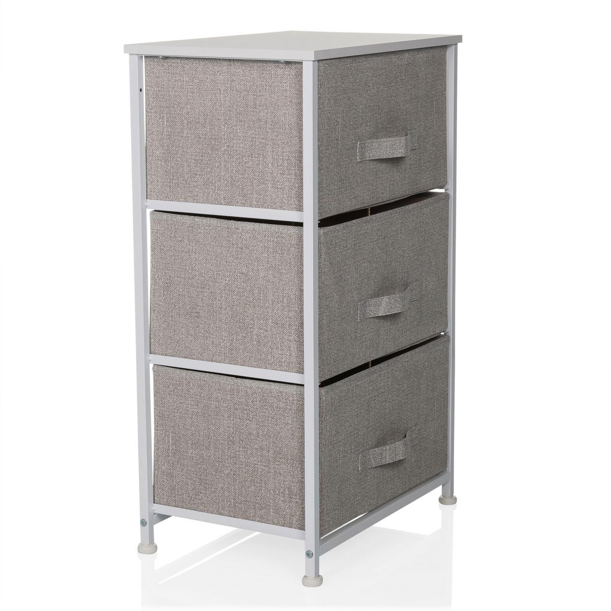 Kommode Foldress M Grau B: 45 Cm - Grau, MODERN, Textil (45/73/30cm) - MID.YOU