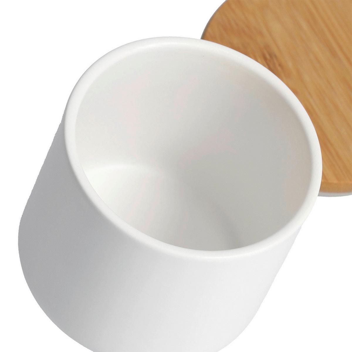 VORRATSDOSENSET Weiß, Ø/H: ca. 9x9 cm - Weiß, Basics, Keramik (8,7/8,5cm) - Zeller Present