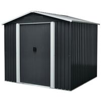 Gerätehäuser ohne Boden regenwasserdicht 301x214x174 - Anthrazit/Weiß, Basics, Metall (301/214/174cm)