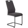 Schwingstuhl Christina Ii Lederlook Anthrazit Gepolstert - Anthrazit/Grau, KONVENTIONELL, Textil/Metall (43/98/58cm)