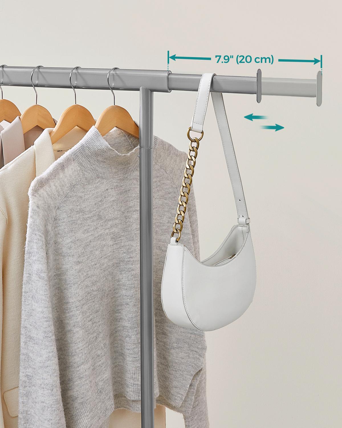 Kleiderwagen Grau B: 92 Cm - Grau, Basics, Kunststoff/Metall (92/161,5/45cm)