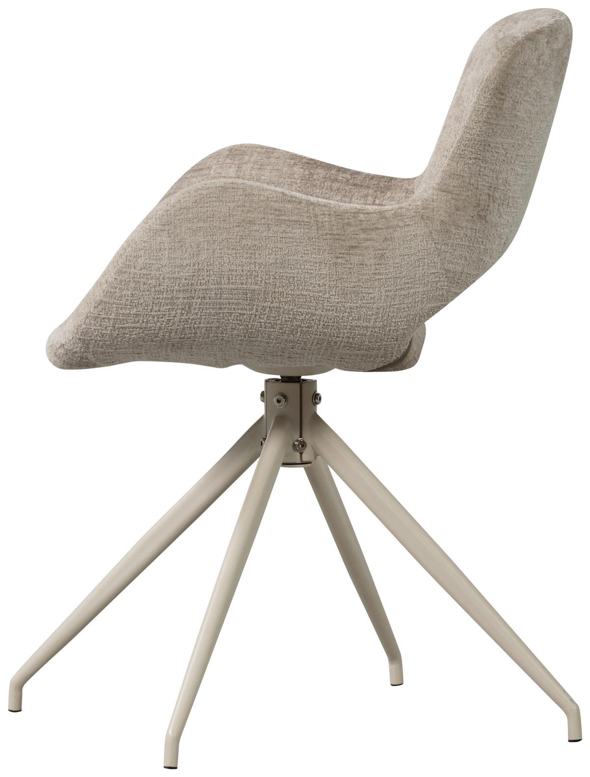 ARMLEHNSTUHL-SET Eliva Sandfarben B: 58cm - Sandfarben, MODERN, Textil/Metall (58/58/82cm) - Livetastic