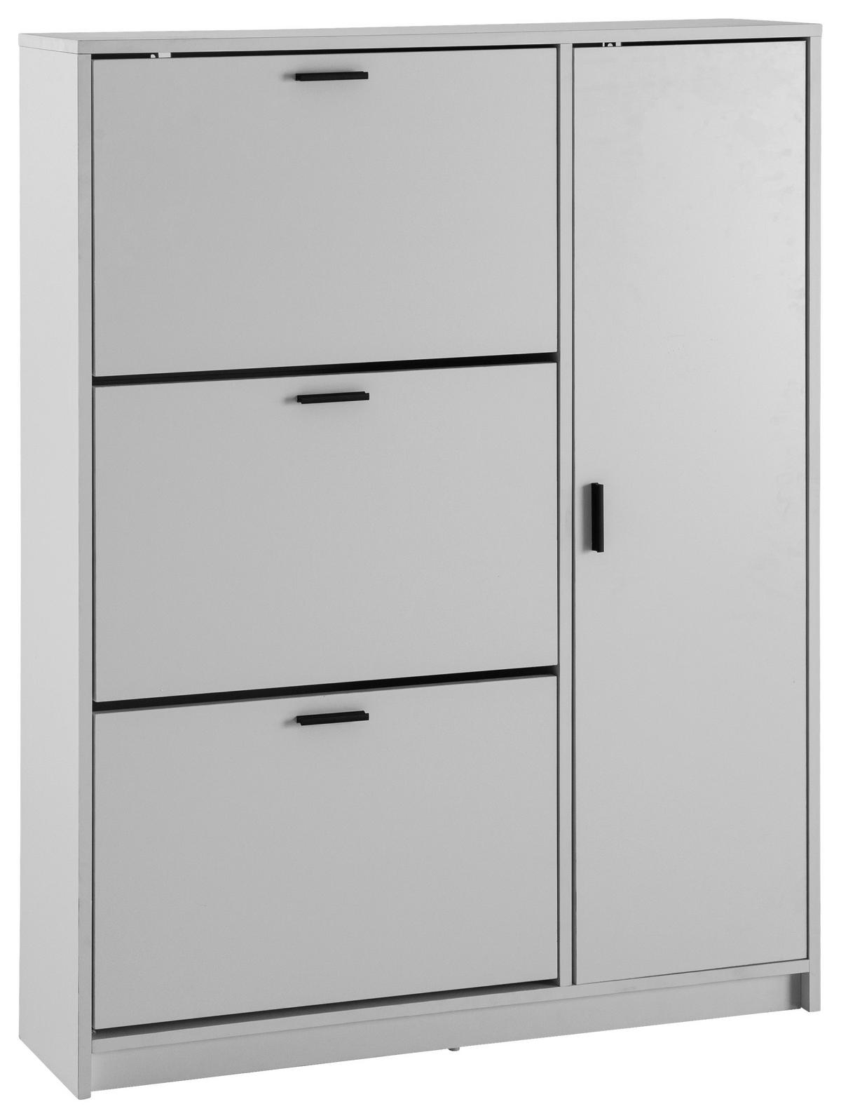 SKRINKA NA TOPÁNKY WL6.868 - čierna/biela, Design, kov/kompozitné drevo (90/120/24cm) - MID.YOU