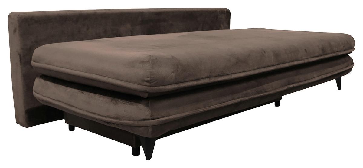 Schlafsofa Look Braun inkl.bettkasten+schlaffunktion - Schwarz/Braun, Design, Textil (217/73/86/106cm) - MID.YOU