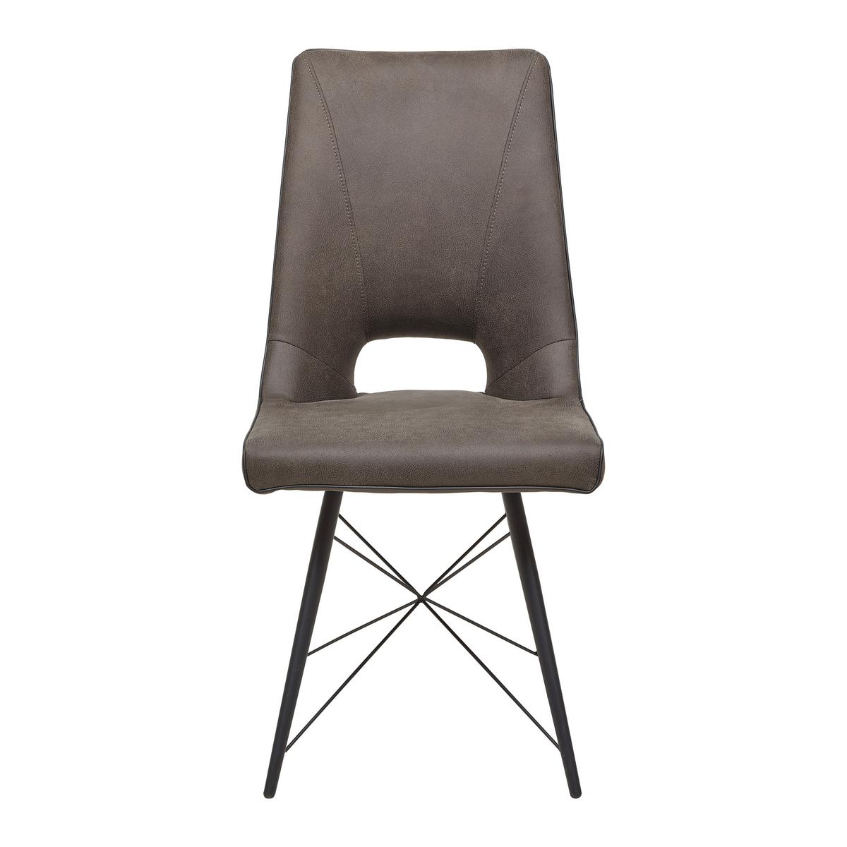 Židle Celina, šedá - šedá/černá, Moderní, kov/dřevo (47/91.5/62cm) - Mömax