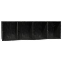 Wandregal Las Vegas Schwarz B: 120 cm - Schwarz, MODERN, Holzwerkstoff (120/36/37cm) - Vertico