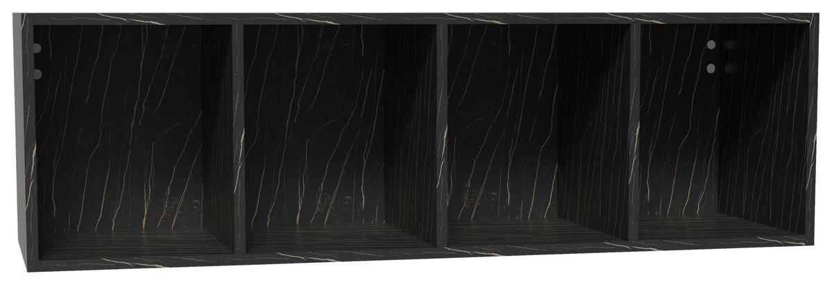 Wandregal Las Vegas Schwarz B: 120 Cm - Schwarz, MODERN, Holzwerkstoff (120/36/37cm) - Vertico
