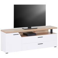 TV STOLÍK NICO - čierna/biela, Modern, kompozitné drevo/plast (160/58,4/40cm)