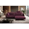 Ecksofa Whisper Weinrot S: 264x196 cm - Weinrot/Goldfarben, Design, Textil (264/196cm) - MID.YOU