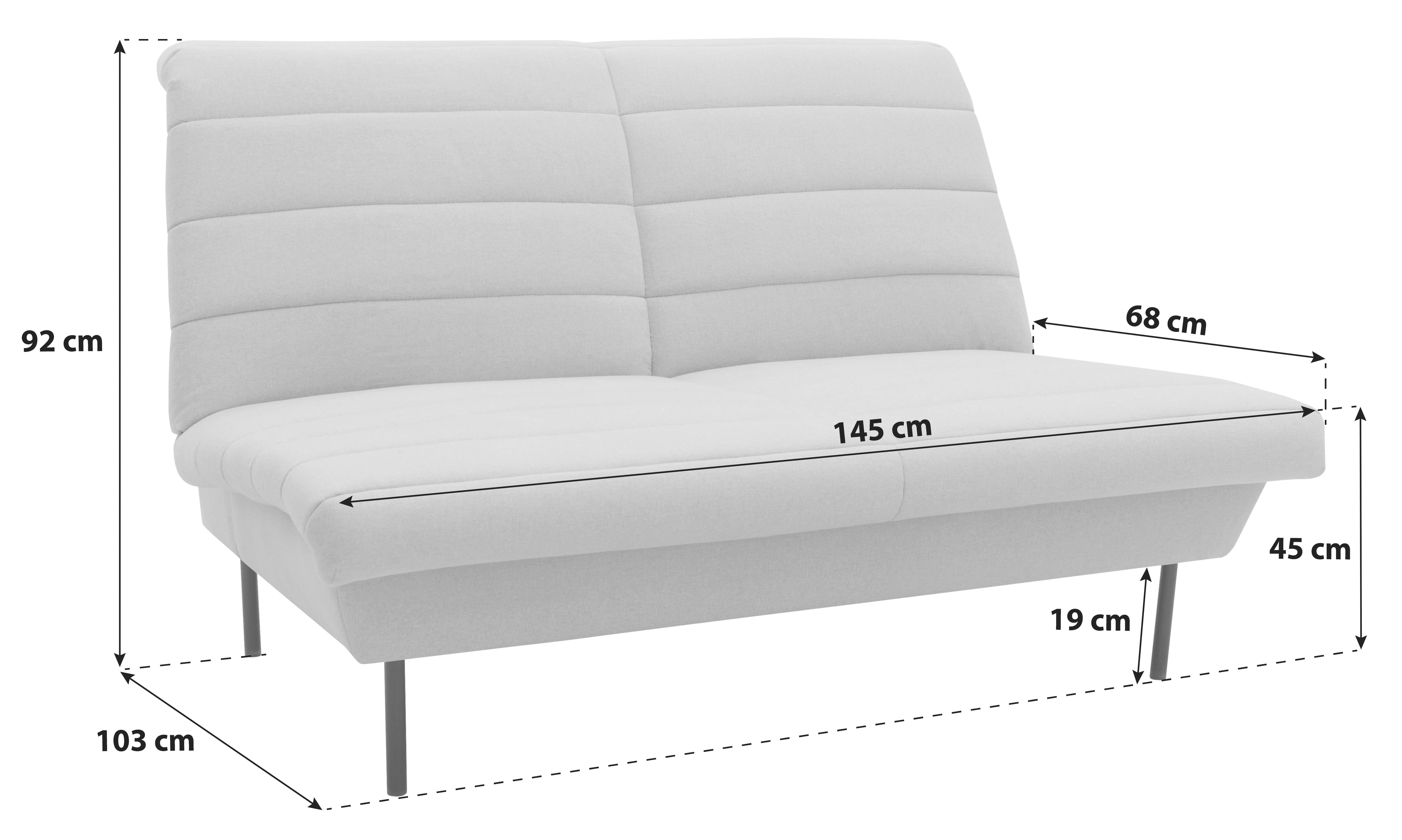 2-sitzer-sofa Looks Ix Orange - Schwarz/Orange, Design, Textil (145/92/103cm) - LOOKS by W.Joop