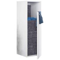 Midischrank Klidas XL B: 40 cm Weiß - Schwarz/Weiß, MODERN, Holzwerkstoff (40/110/39cm) - MID.YOU