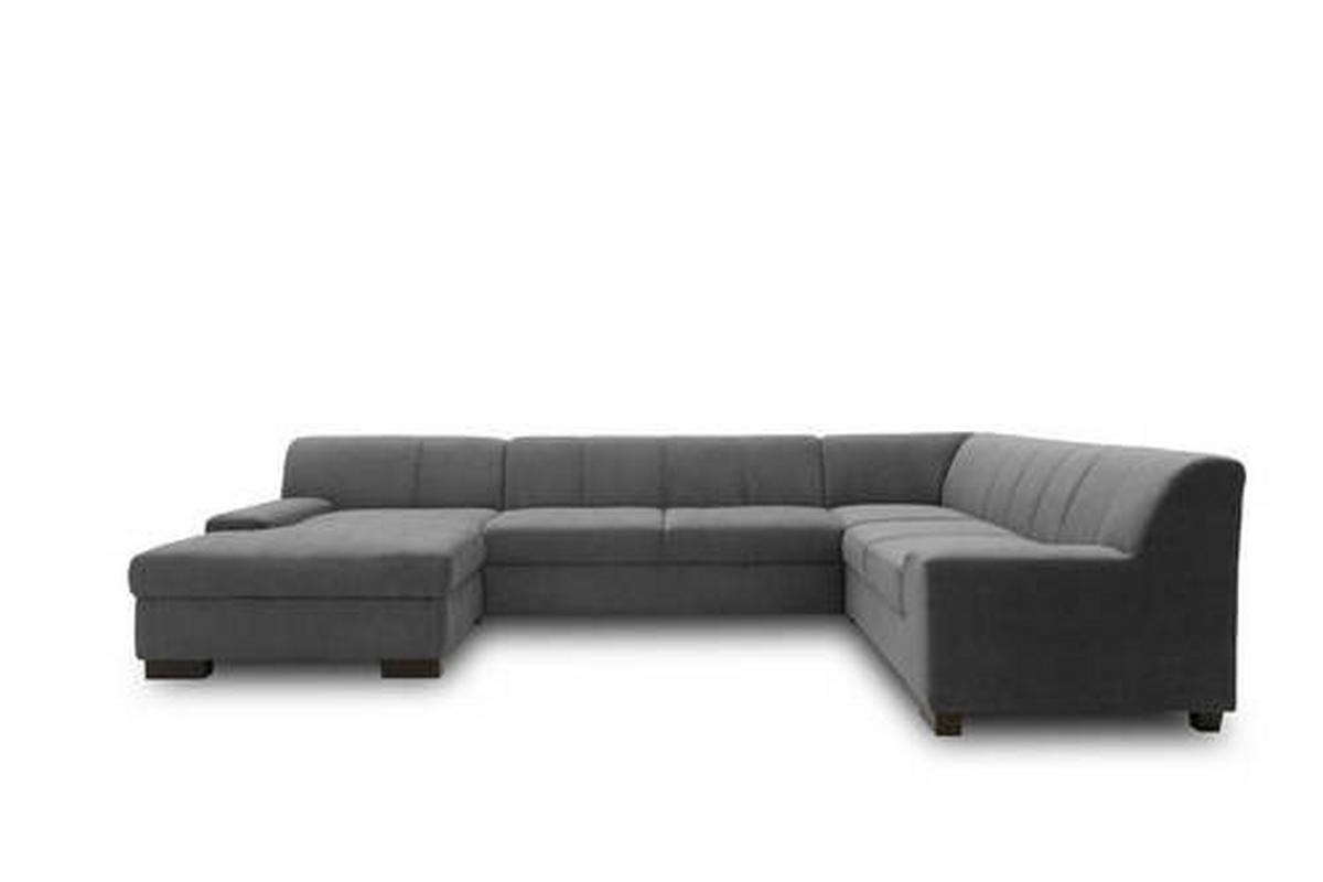 Wohnlandschaft Norma Anthrazit Webstoff - Wengefarben/Anthrazit, Design, Textil (153/328/212cm) - MID.YOU