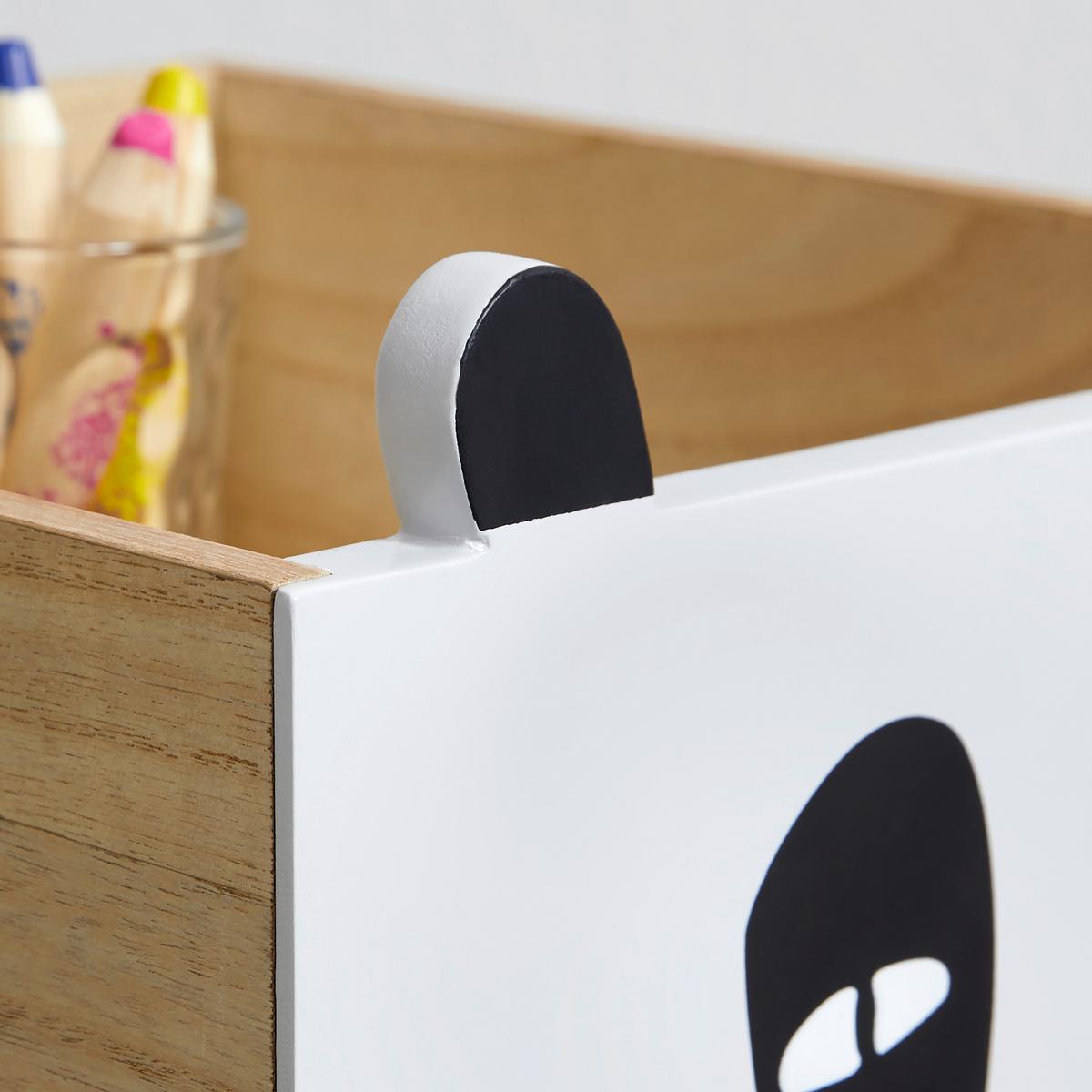 Box na kolieskach LANNY - sivá/prírodná farba, Modern, drevo (32/23/30cm) - Bessagi Kids